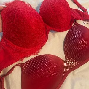 Victoria secret bundle set red bras 36DD